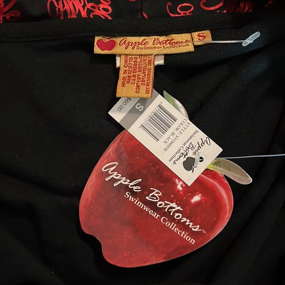 Vtg Y2k APPLE BOTTOM Size Small Hoodie Logo SPELL-OUT BUMM TerryCloth Tie NEW - Picture 16 of 16